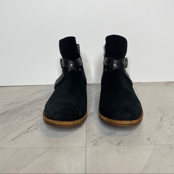 New! Kork Ease Kenai Black Buckle Suede Booties 8M - Picture 2 of 14